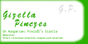 gizella pinczes business card